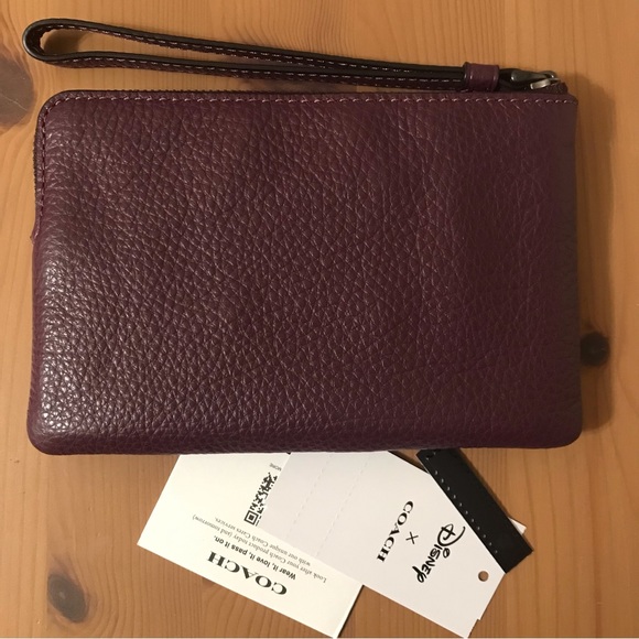 Coach Bags Coach Disney X Coach Corner Zip Wristlet With Maleficent